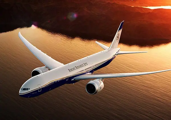 Aircraft flying over the sea and an island