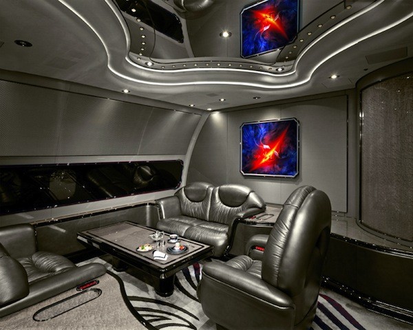 luxury private jet interior