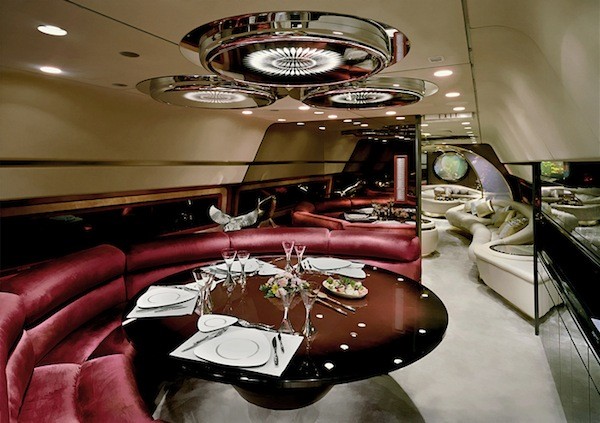 luxury private jet interior