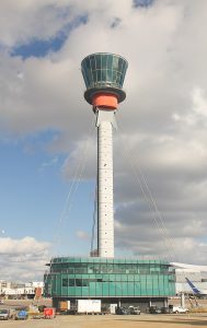 An image of Heathrow airport air traffic control tower