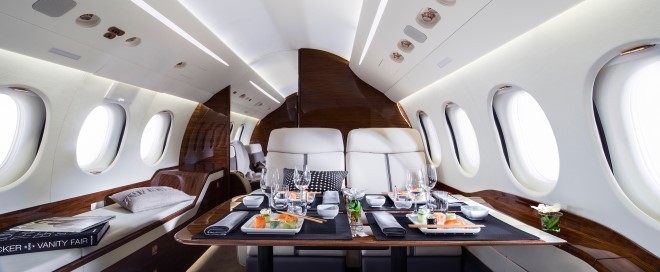 private jet charter meal