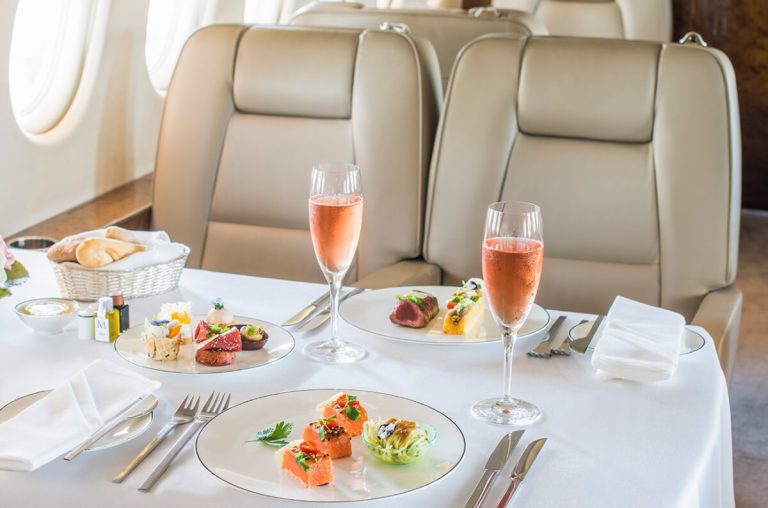 private jet lunch trip