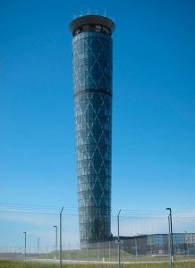 The Imposing Air Traffic Control Tower at Dayton International Airport