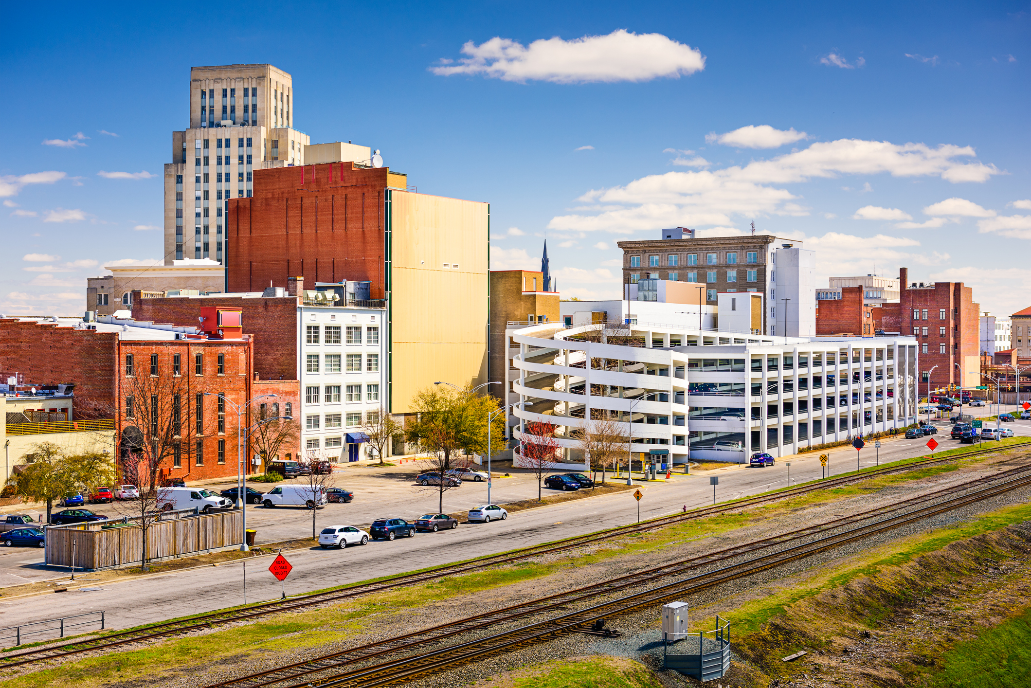 Image of Durham North Carolina USA Downtown Cityscape