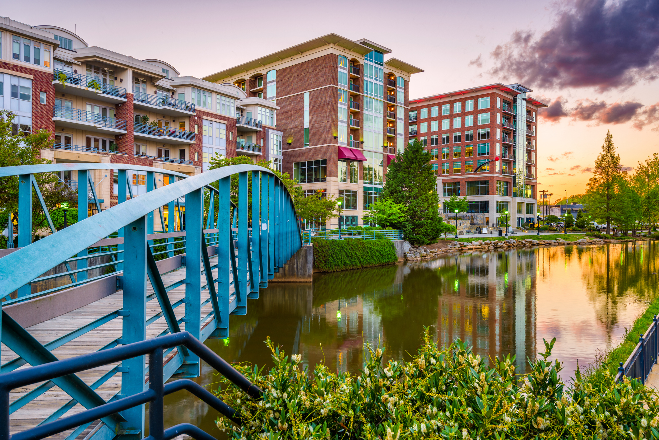 Image of Greenville South Carolina USA Downtown Cityscape