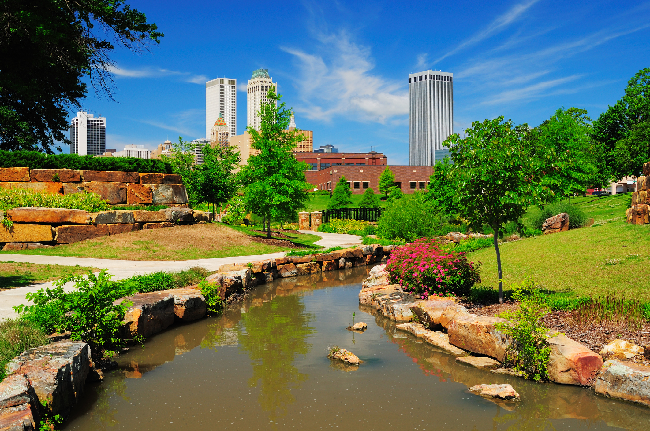Image of Tulsa Skyline And Park