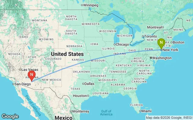 Flight path from New York to Nantucket