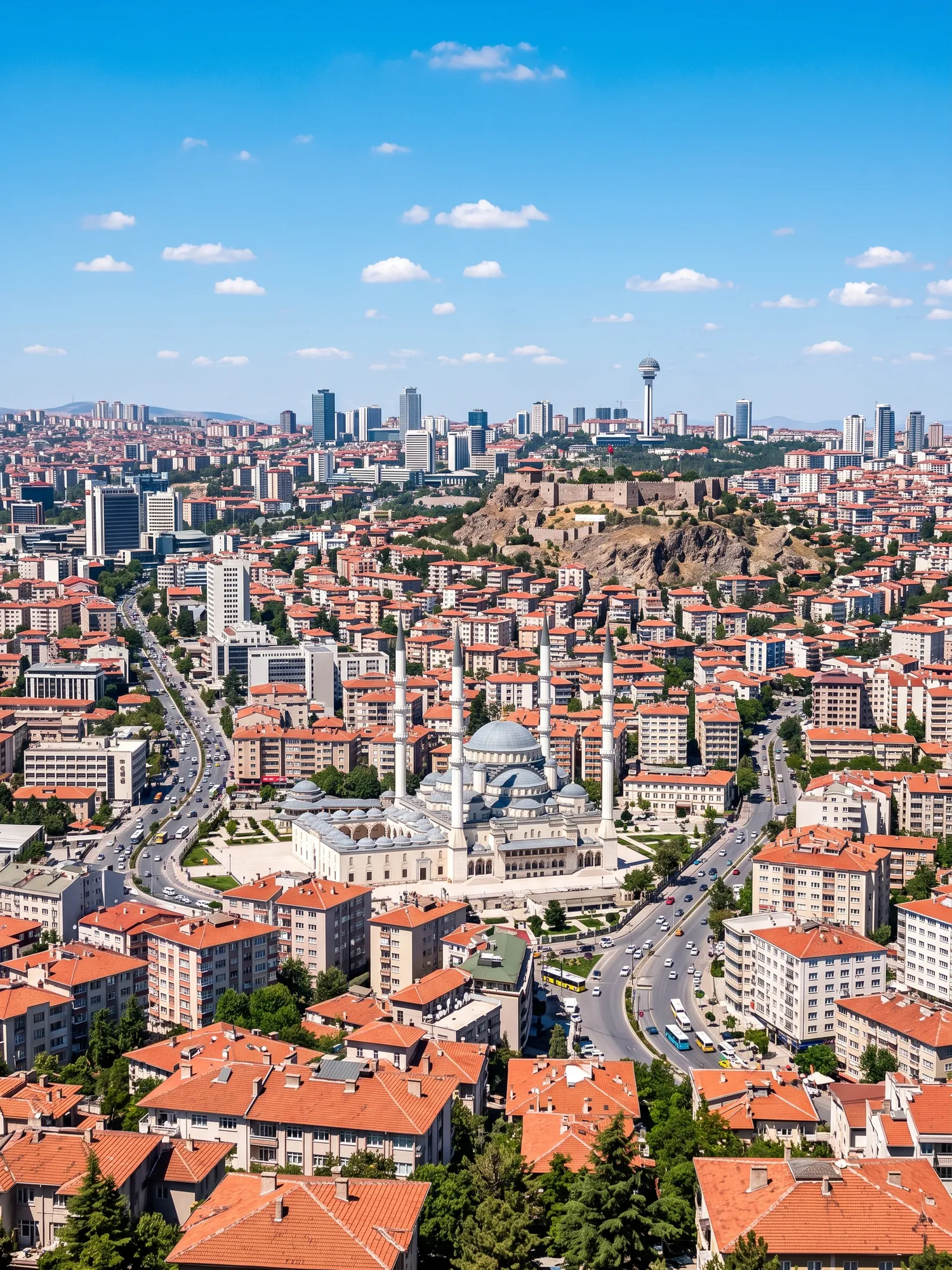 Image of Panoramic Cityscape View Of Ankara In Bright Daylight