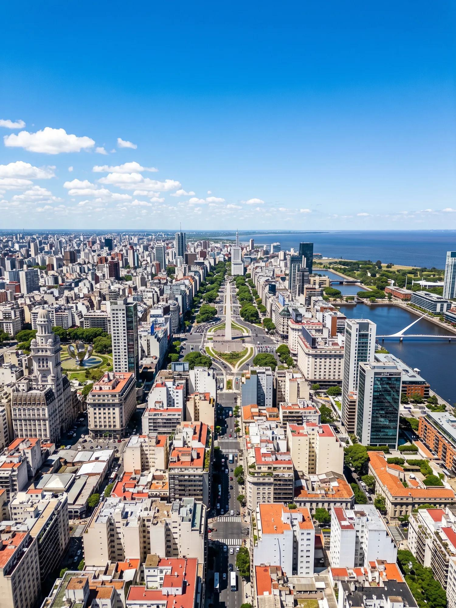 Image of Panoramic Cityscape View Of Buenos Aires In Bright Daylight