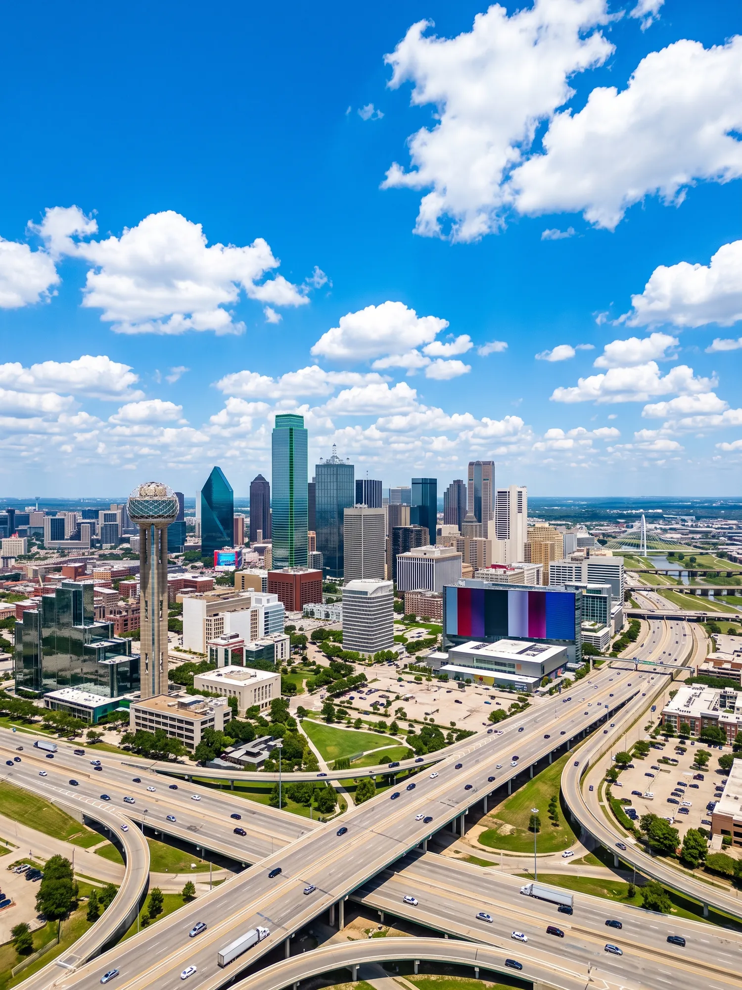 Image of Panoramic Cityscape View Of Dallas In Bright Daylight 4
