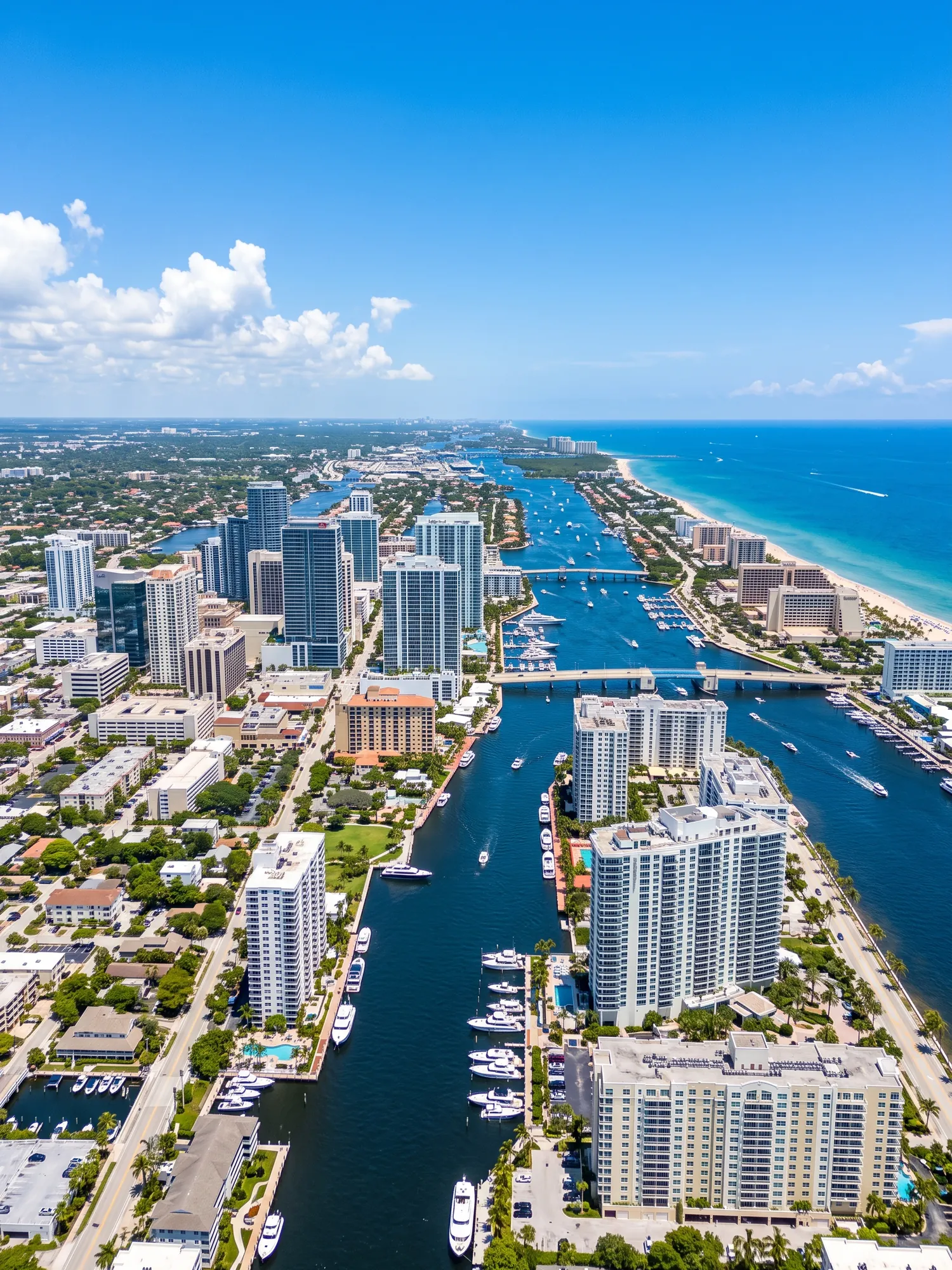 Image of Panoramic Cityscape View Of Fort Lauderdale In Bright Daylight 1