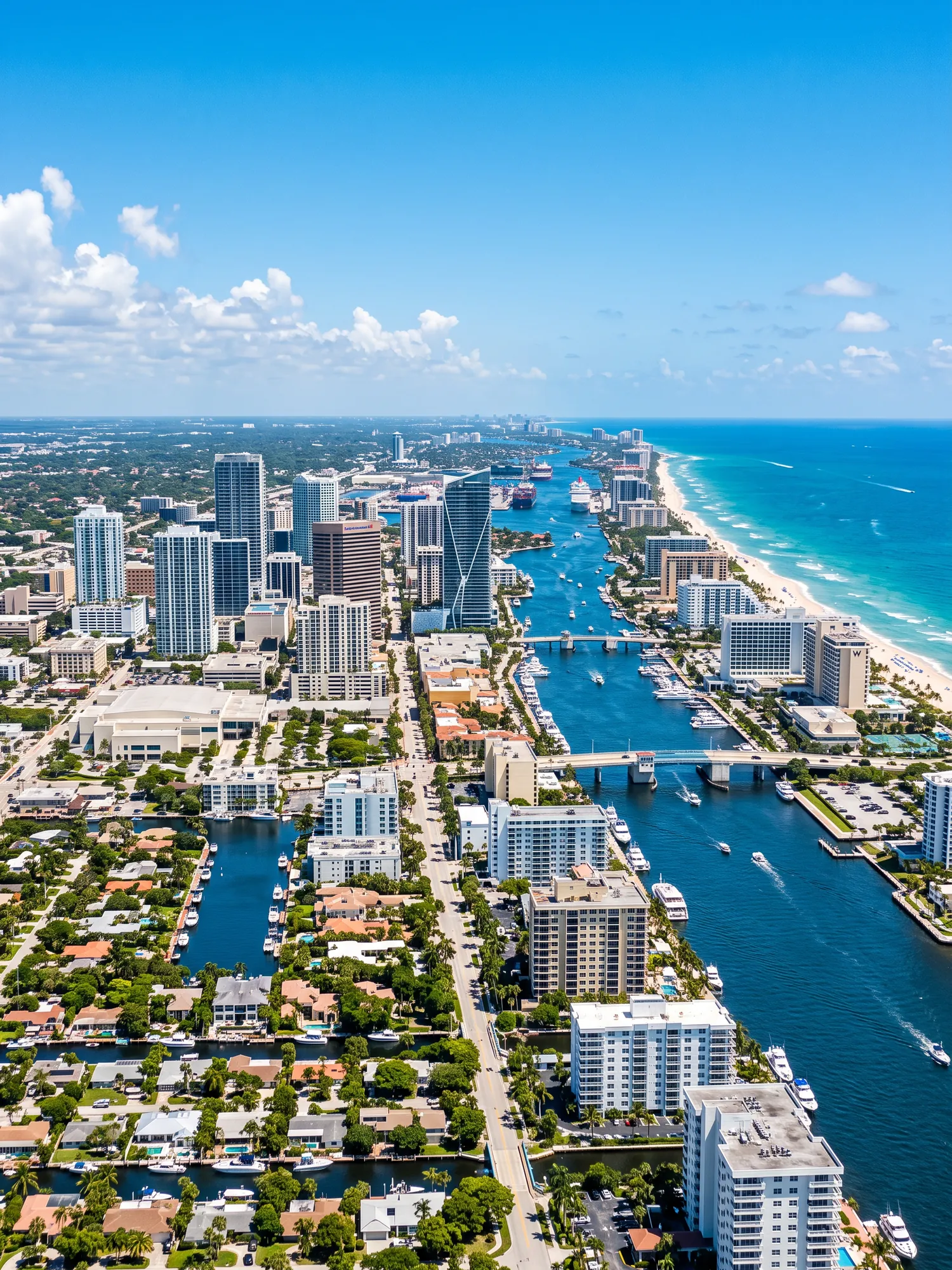 Image of Panoramic Cityscape View Of Fort Lauderdale In Bright Daylight 2