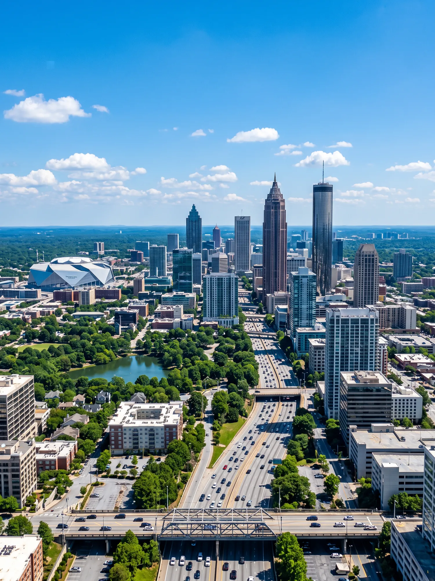 Image of Panoramic Cityscape View Of Atlanta In Bright Daylight 2