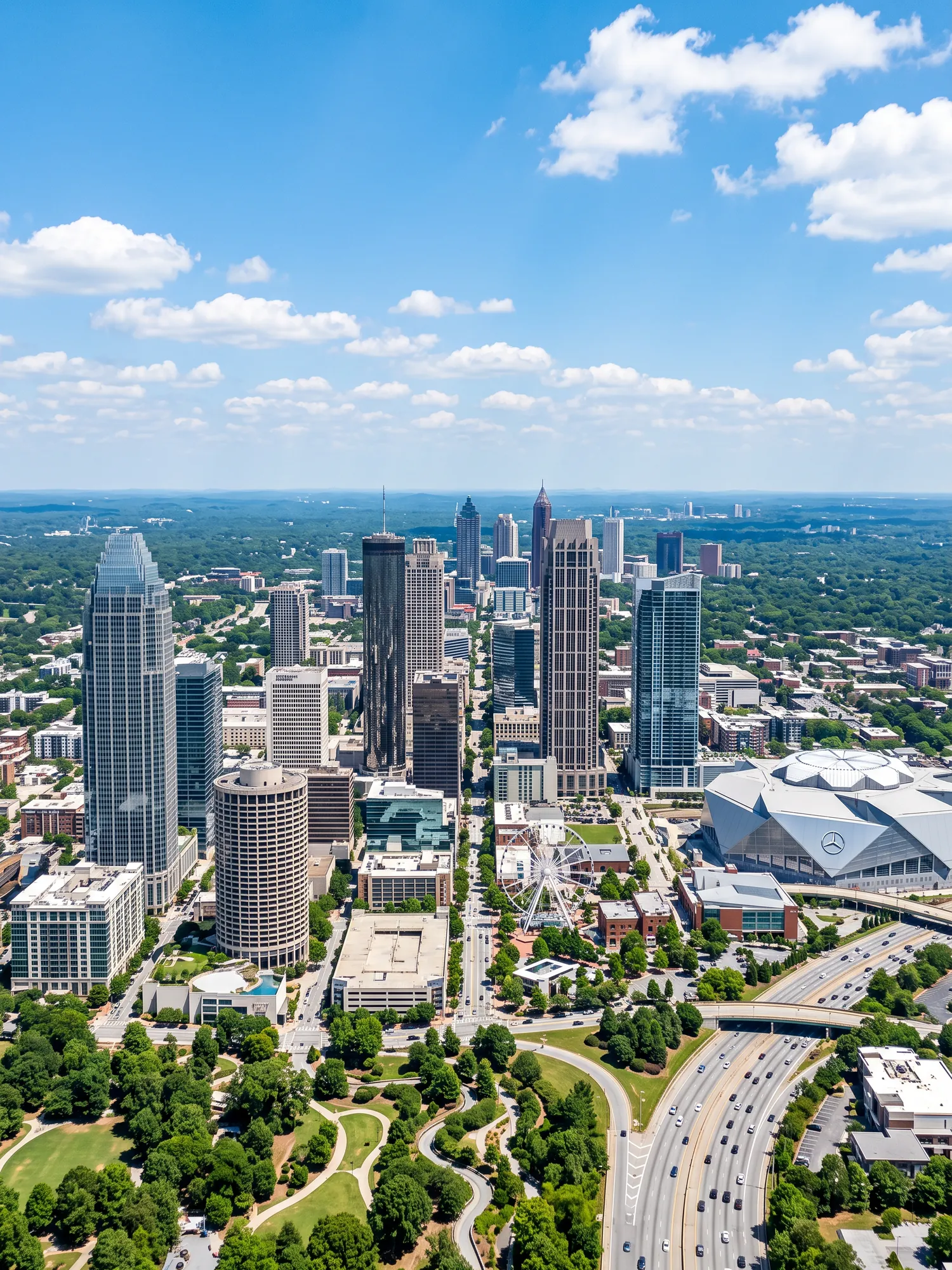 Image of Panoramic Cityscape View Of Atlanta In Bright Daylight 3