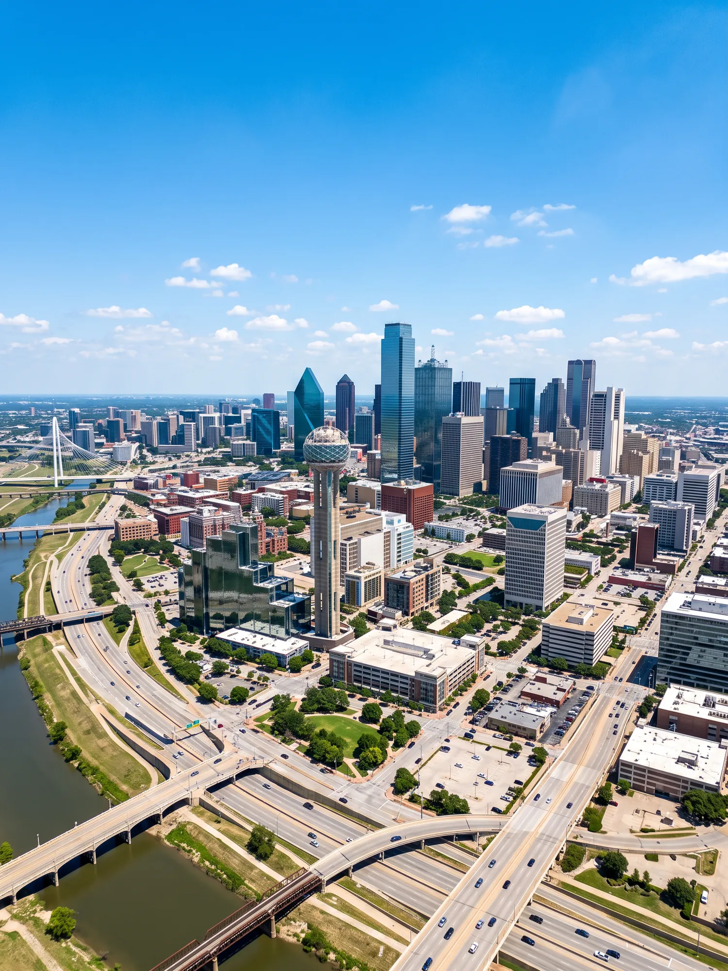Image of Panoramic Cityscape View Of Dallas In Bright Daylight 2