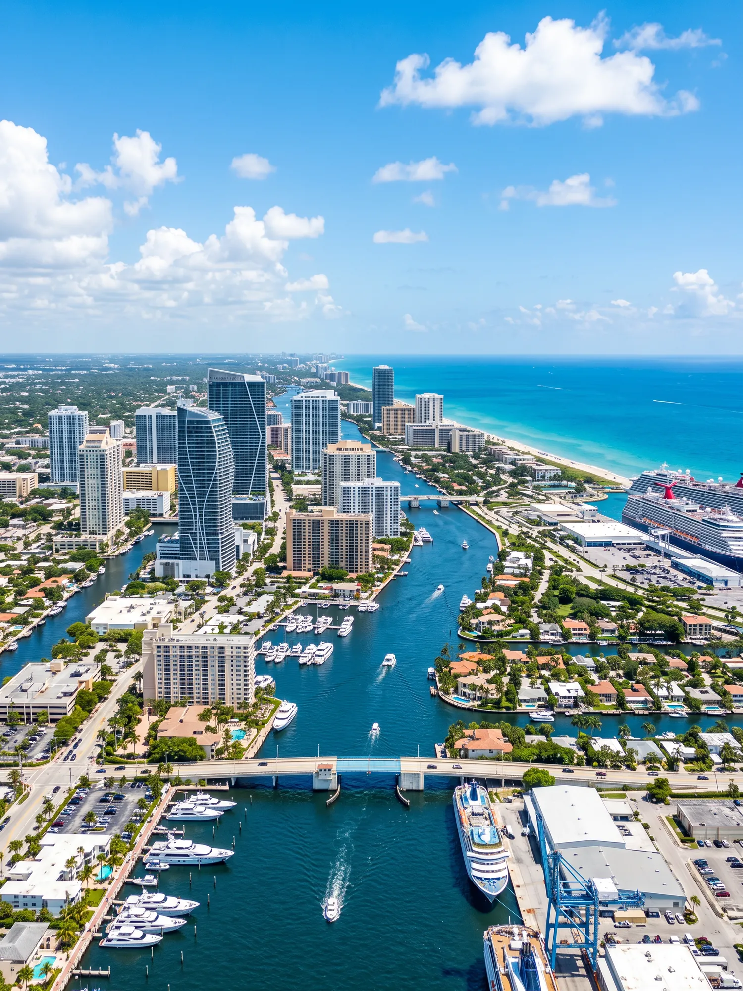 Image of Panoramic Cityscape View Of Fort Lauderdale In Bright Daylight 2