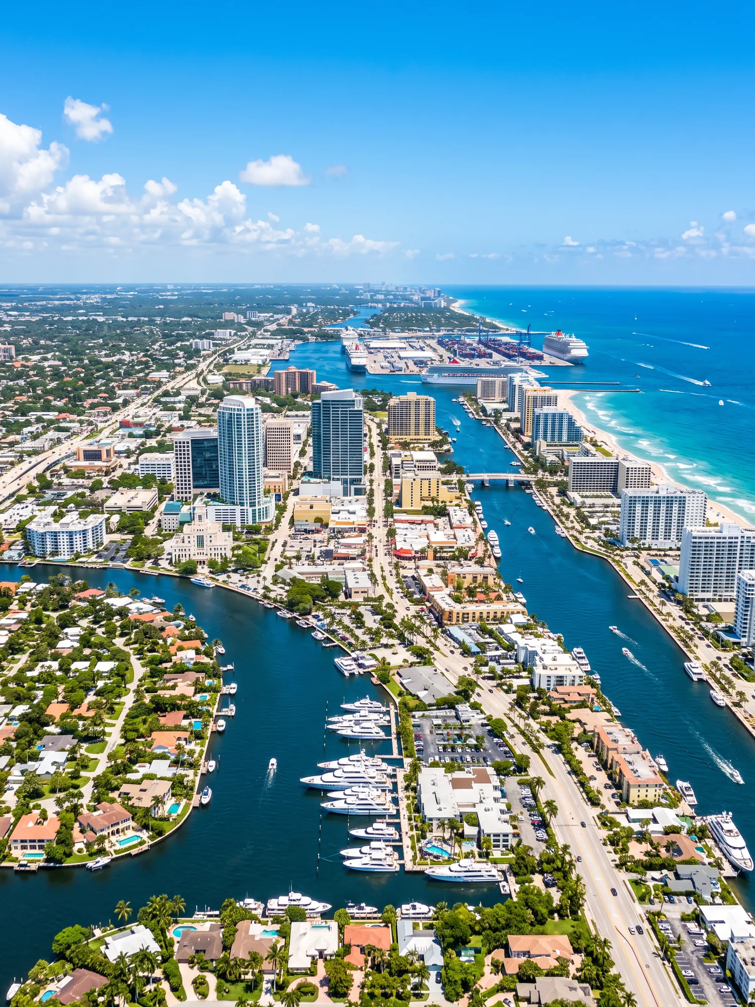 Image of Panoramic Cityscape View Of Fort Lauderdale In Bright Daylight 3