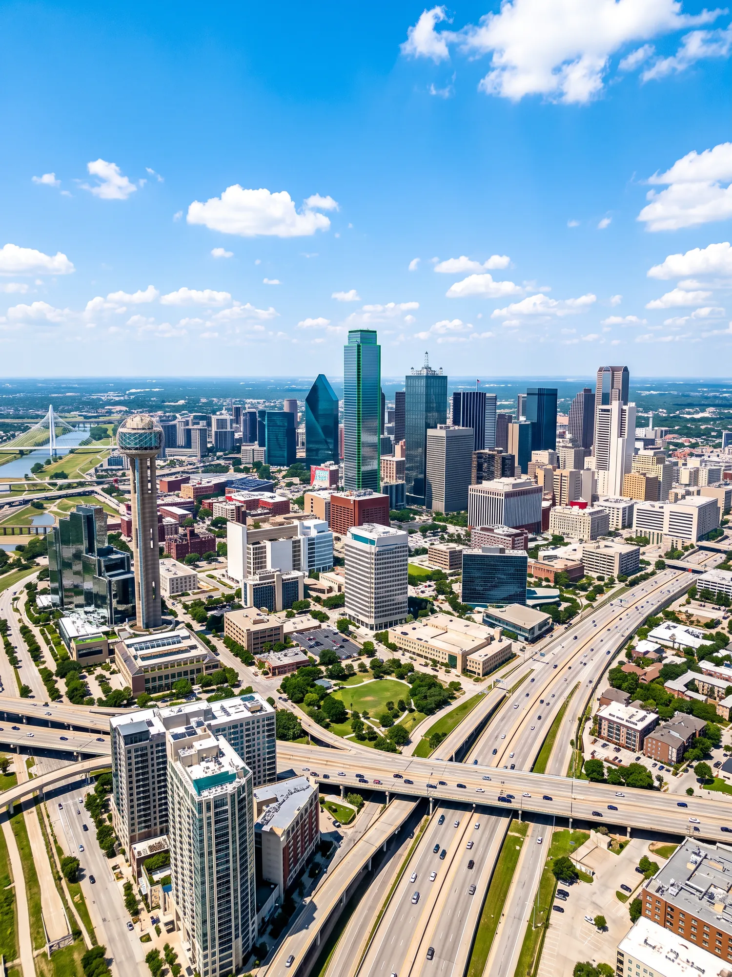 Image of Panoramic Cityscape View Of Dallas In Bright Daylight 2